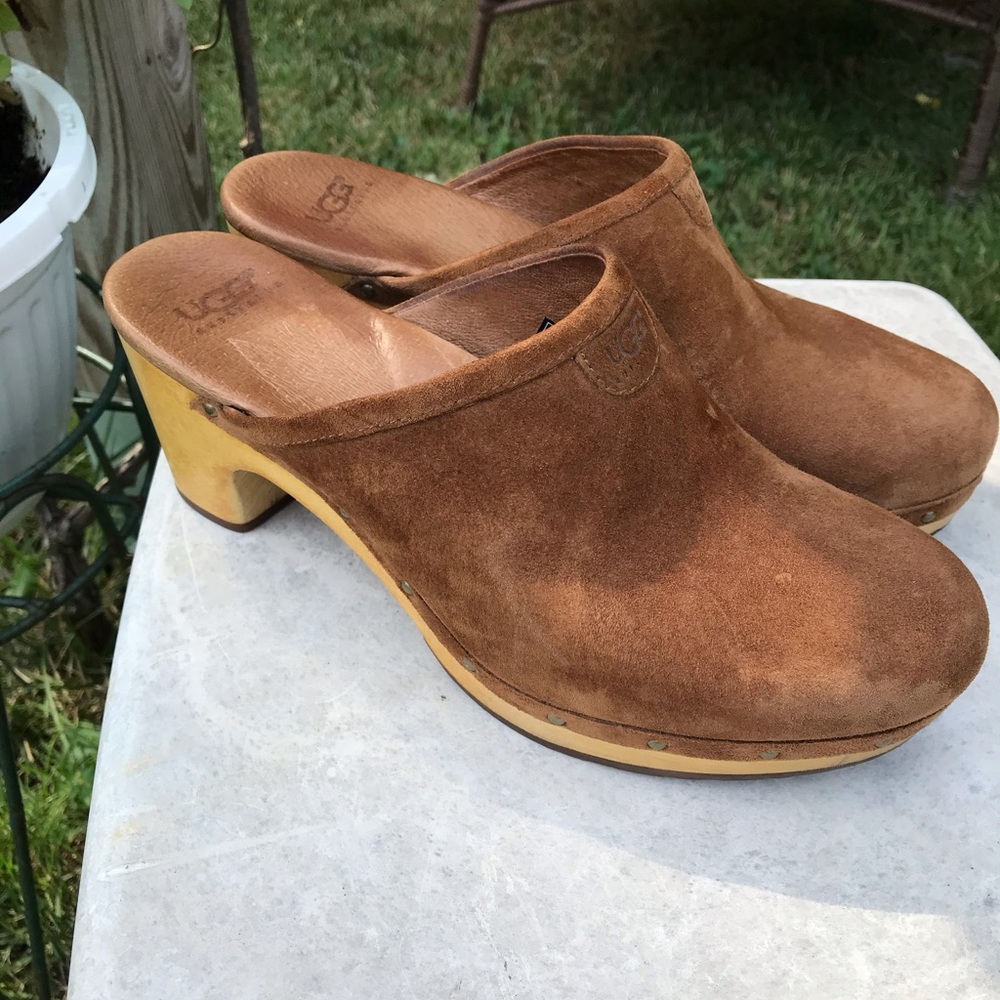 UGG Brown Suede Mules